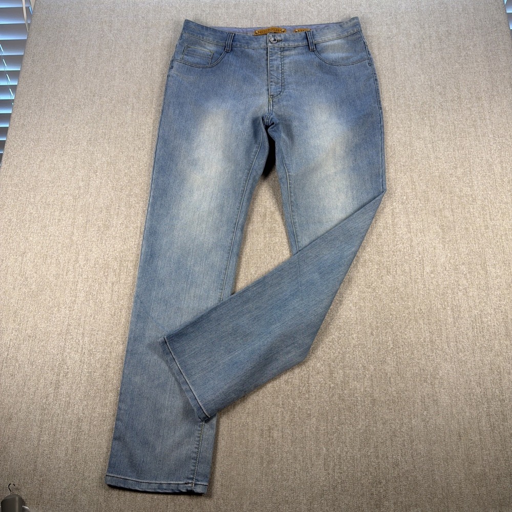 Enzo‎ Tovare Jeans Women 34 Light Wash Denim 5 Pockets Straight Leg